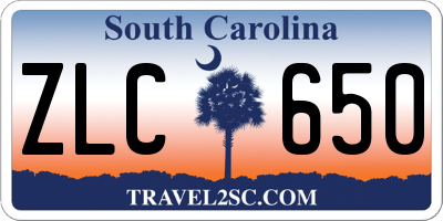 SC license plate ZLC650