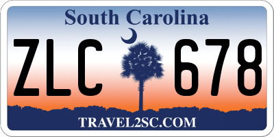SC license plate ZLC678