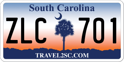 SC license plate ZLC701