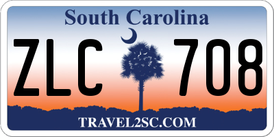 SC license plate ZLC708