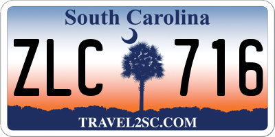 SC license plate ZLC716