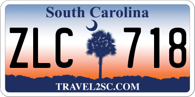 SC license plate ZLC718