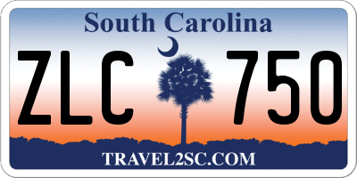 SC license plate ZLC750