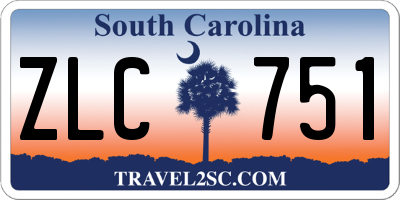SC license plate ZLC751