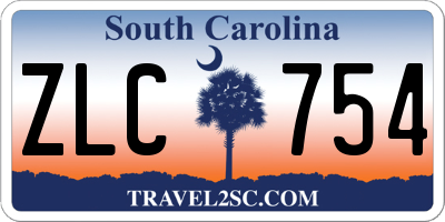 SC license plate ZLC754
