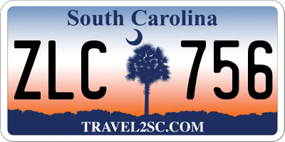 SC license plate ZLC756