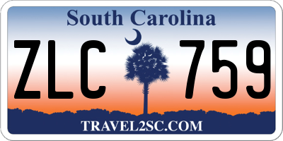 SC license plate ZLC759