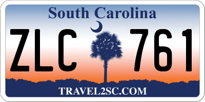 SC license plate ZLC761