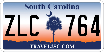 SC license plate ZLC764