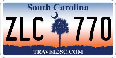 SC license plate ZLC770