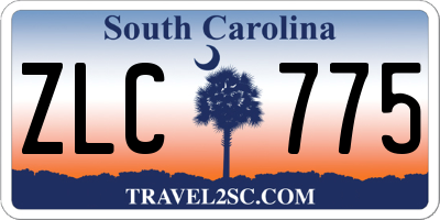 SC license plate ZLC775