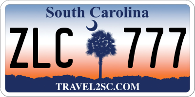 SC license plate ZLC777