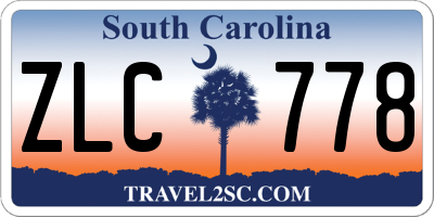 SC license plate ZLC778