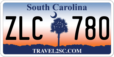 SC license plate ZLC780