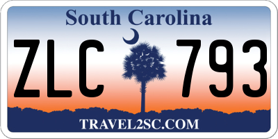SC license plate ZLC793