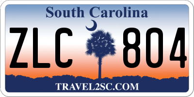 SC license plate ZLC804