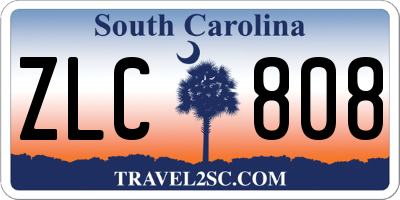 SC license plate ZLC808