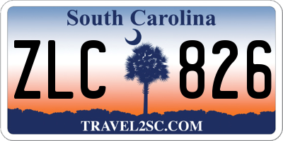 SC license plate ZLC826