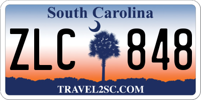 SC license plate ZLC848