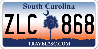 SC license plate ZLC868