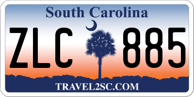 SC license plate ZLC885