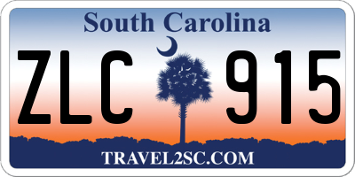 SC license plate ZLC915