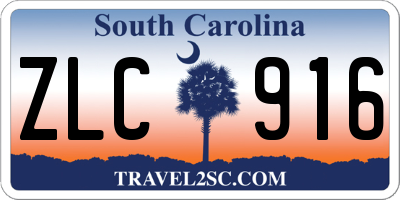 SC license plate ZLC916
