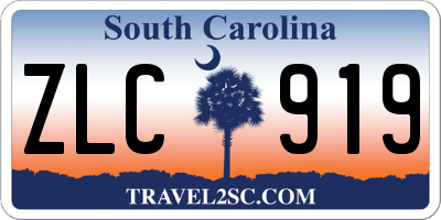 SC license plate ZLC919