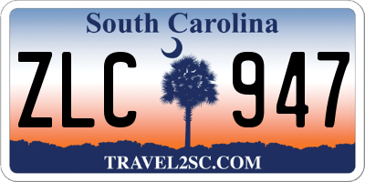 SC license plate ZLC947