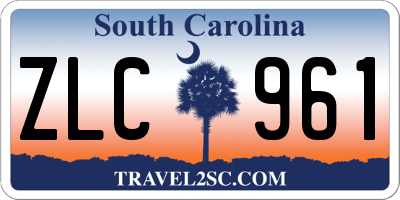 SC license plate ZLC961