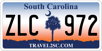 SC license plate ZLC972