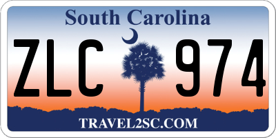 SC license plate ZLC974