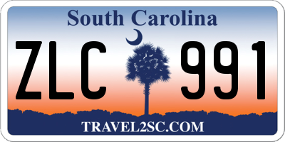 SC license plate ZLC991