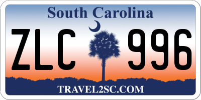 SC license plate ZLC996