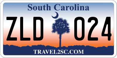 SC license plate ZLD024