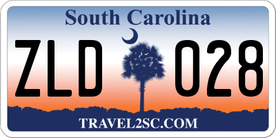 SC license plate ZLD028