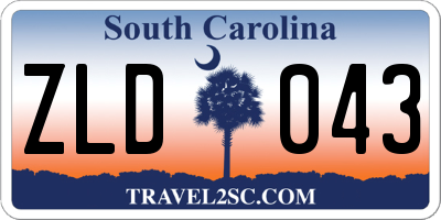 SC license plate ZLD043