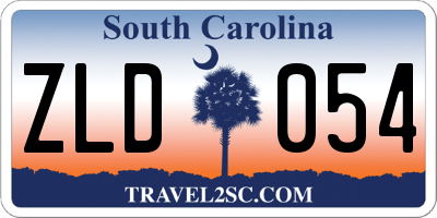 SC license plate ZLD054
