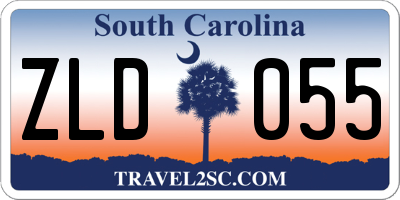 SC license plate ZLD055