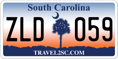 SC license plate ZLD059