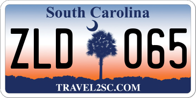 SC license plate ZLD065