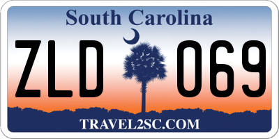 SC license plate ZLD069