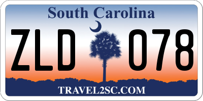 SC license plate ZLD078