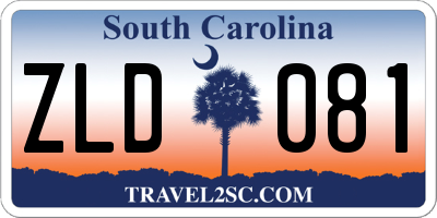 SC license plate ZLD081