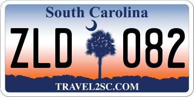 SC license plate ZLD082