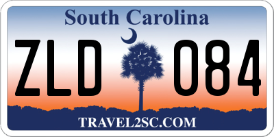 SC license plate ZLD084
