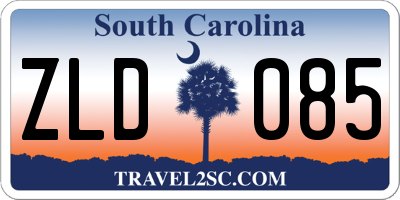 SC license plate ZLD085