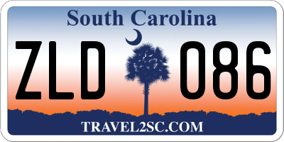 SC license plate ZLD086