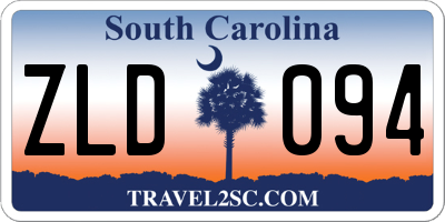 SC license plate ZLD094