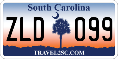 SC license plate ZLD099